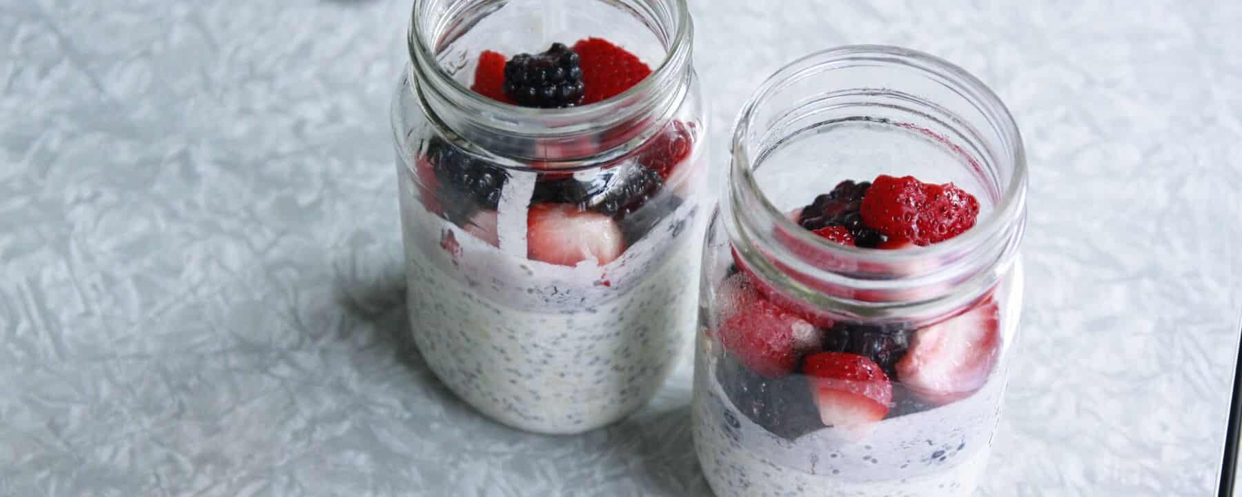 CARE Recipe: No-Cook Overnight Oatmeal Cups with Berries