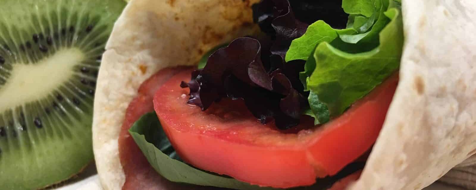 CARE Recipe: BLT Turkey Wrap with Kiwi Fruit