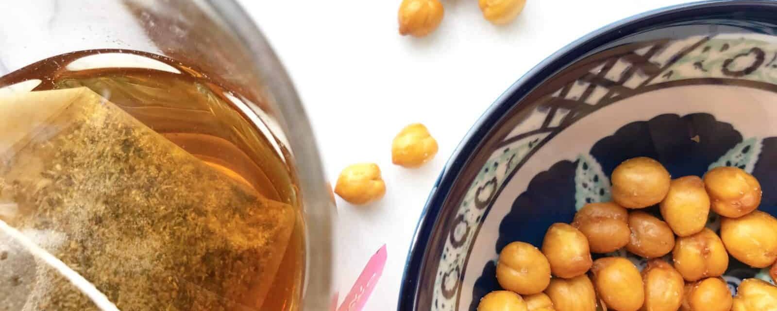 CARE Snack: Roasted Chickpeas and Herbal Digestive Tea