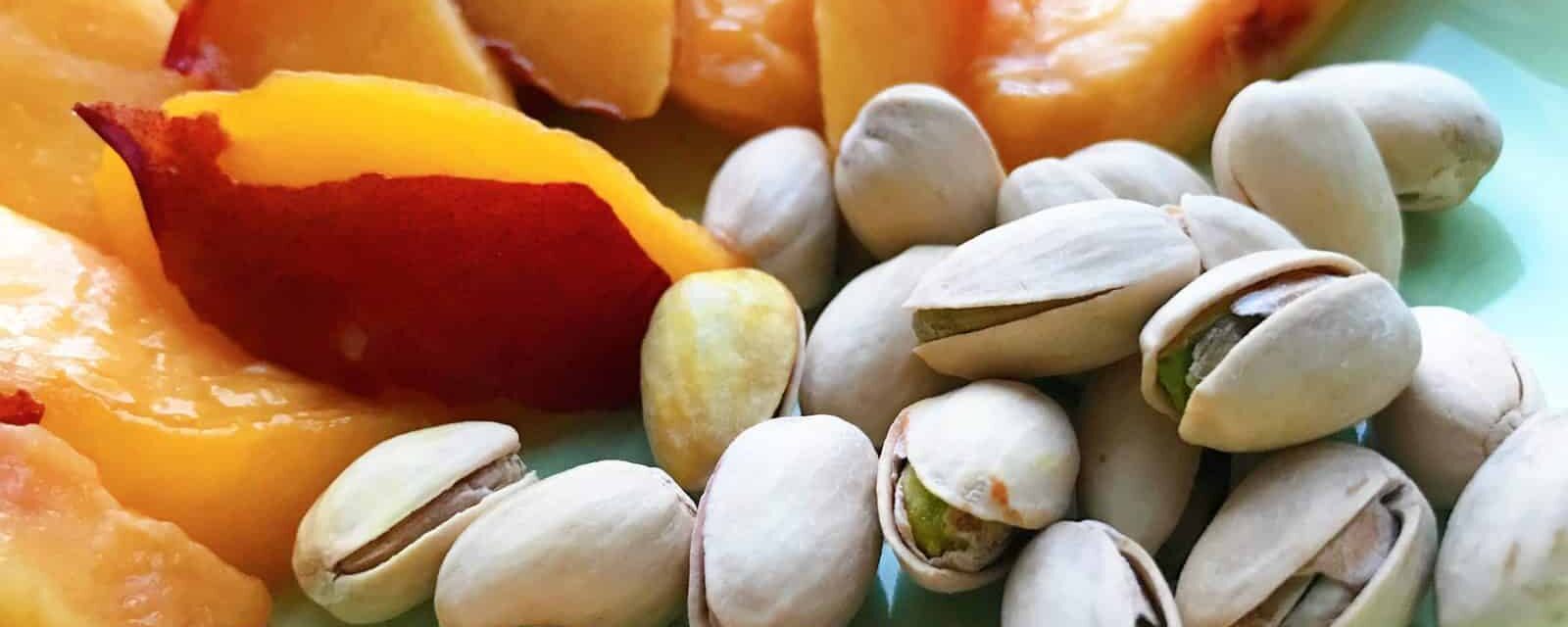 CARE Snack: Fresh Peaches and Pistachios