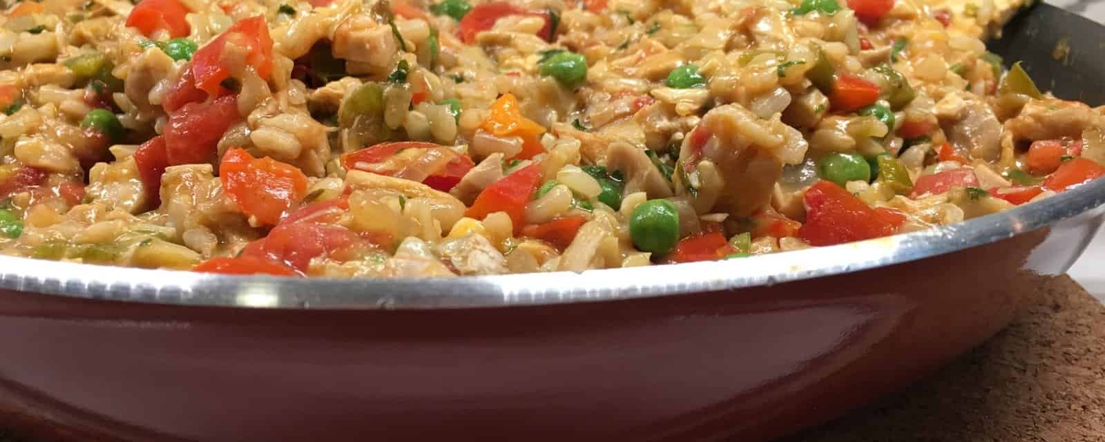 CARE Recipe: Cheddar Chicken and Basmati Rice Skillet
